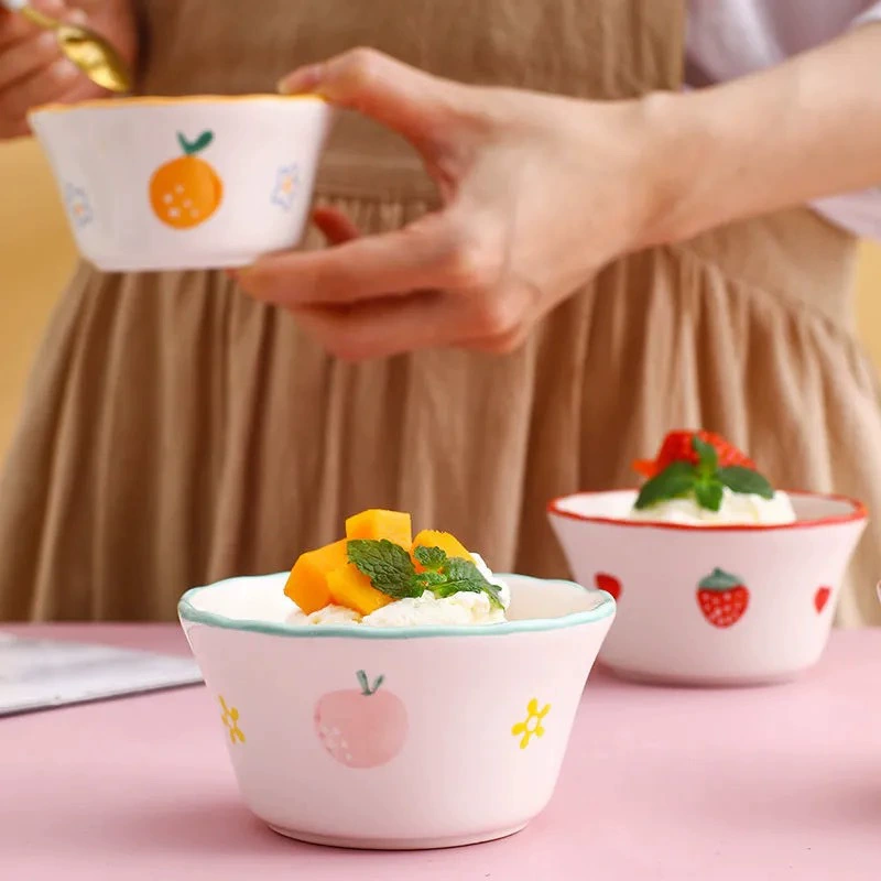 Керамическая миска для пудинга, ручная роспись tableware view 5