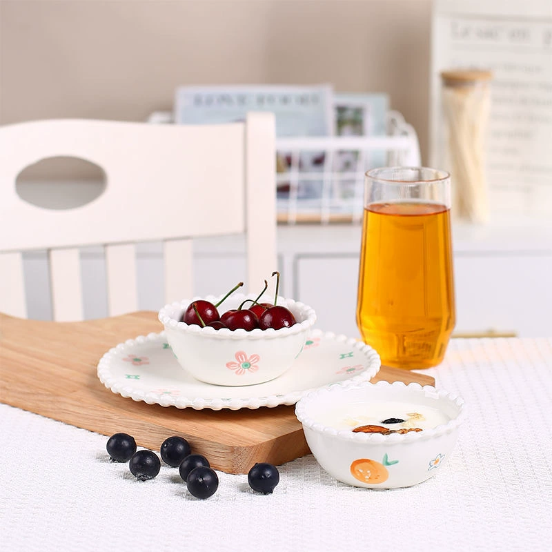 Ceramic Cake Plate and Bowl Set tableware view 2