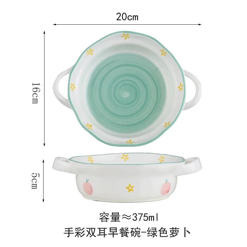 Hand-Painted Cartoon Ceramic Bowl tableware view 10