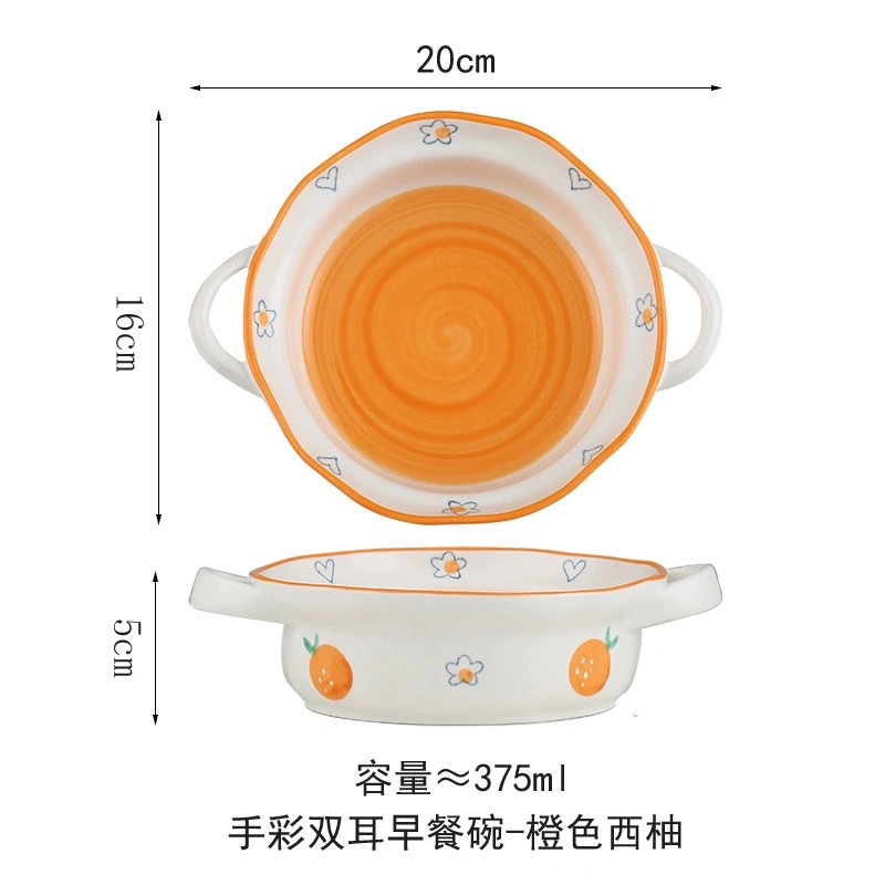 Hand-Painted Cartoon Ceramic Bowl tableware view 11