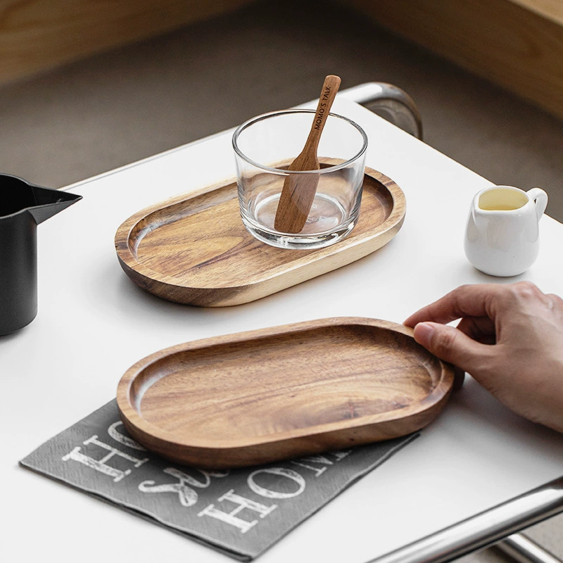Acacia Wood Oval Tray