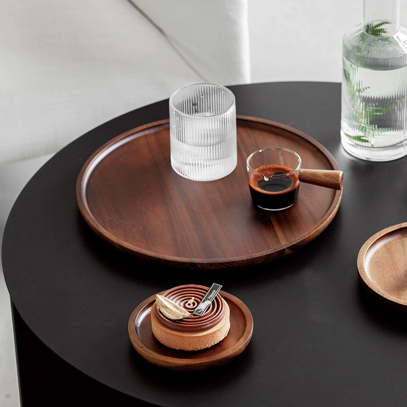 Round Wooden Serving Tray