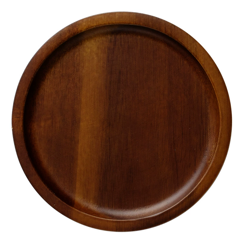 Круглый деревянный поднос для подачи tableware view 5