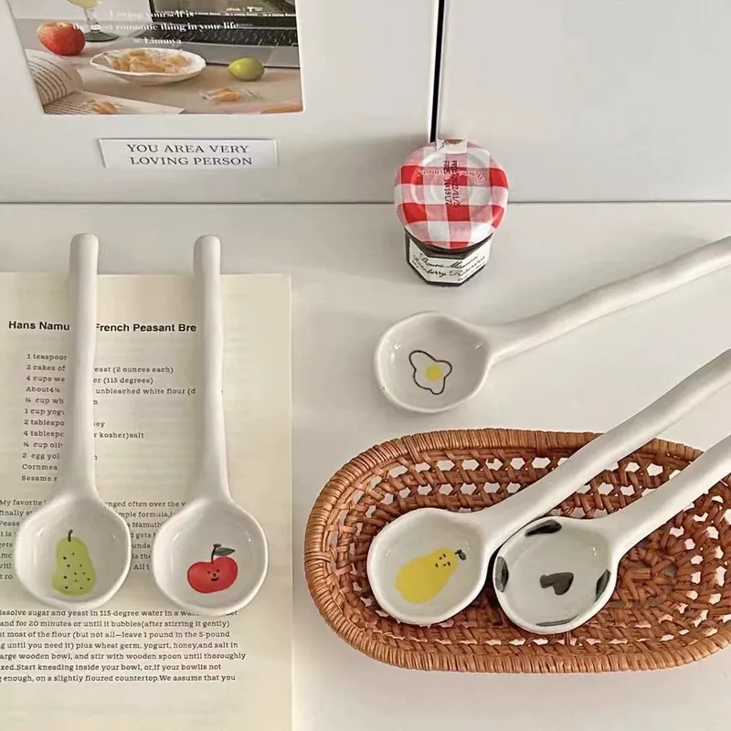 Hand-Painted Stoneware Spoon