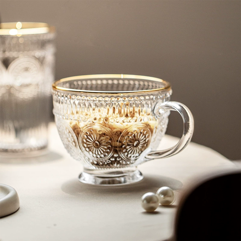 Service de tasses à café en verre tableware view 2
