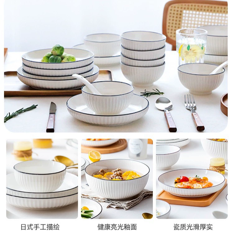 Nordic Style Porcelain Dinnerware Set tableware view 3