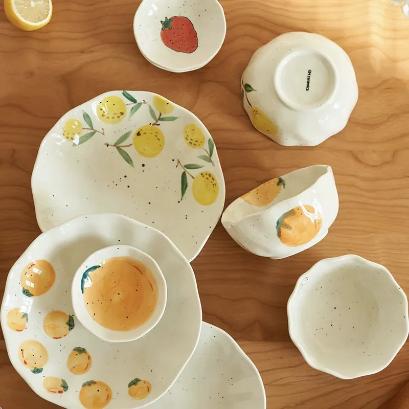 Hand-Painted Irregular Plate tableware view 3