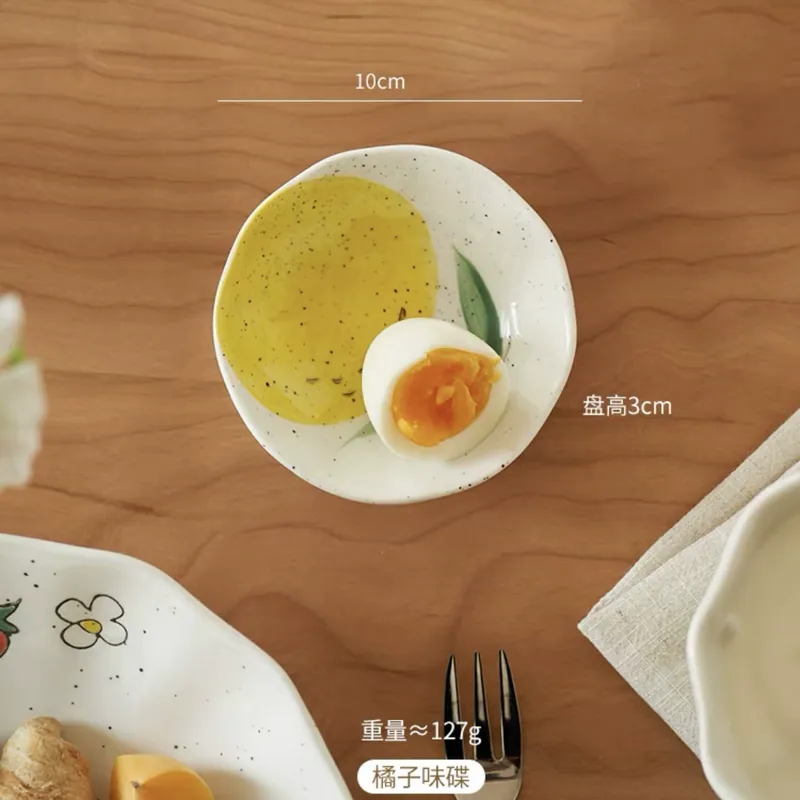 Hand-Painted Irregular Plate tableware view 8