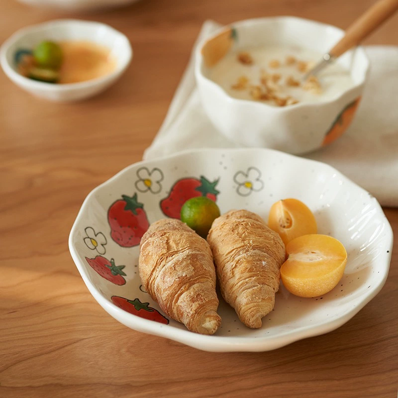 طبق مرسوم يدويًا tableware view 3
