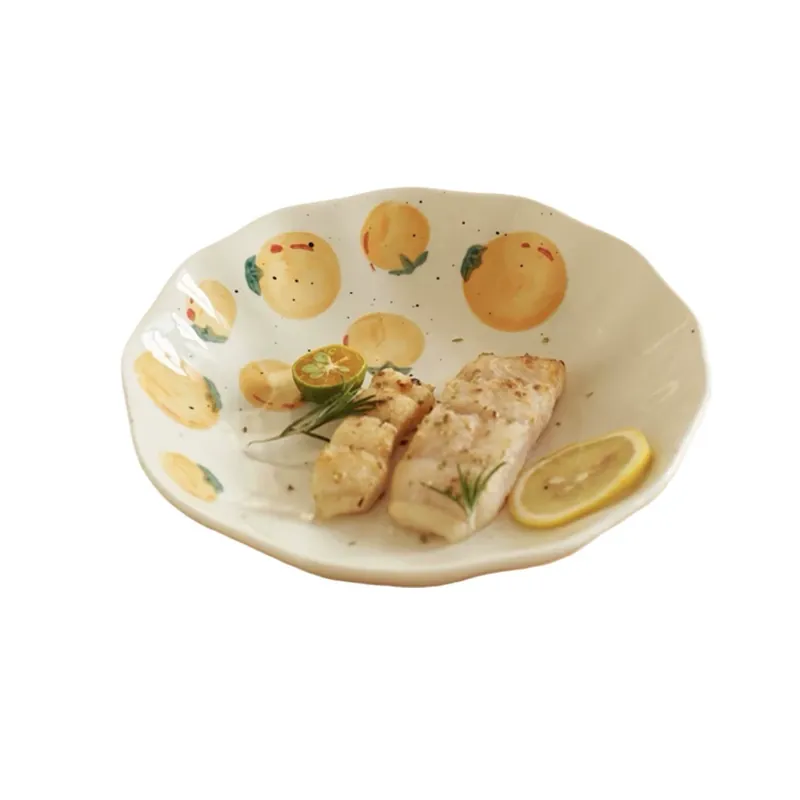 طبق مرسوم يدويًا tableware view 5