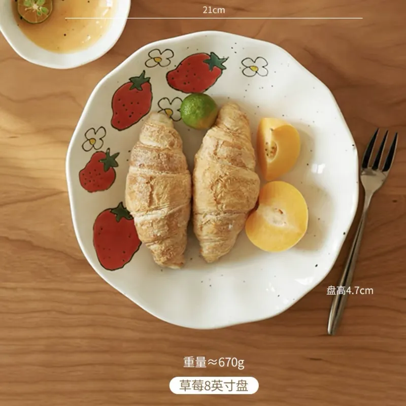طبق مرسوم يدويًا tableware view 6