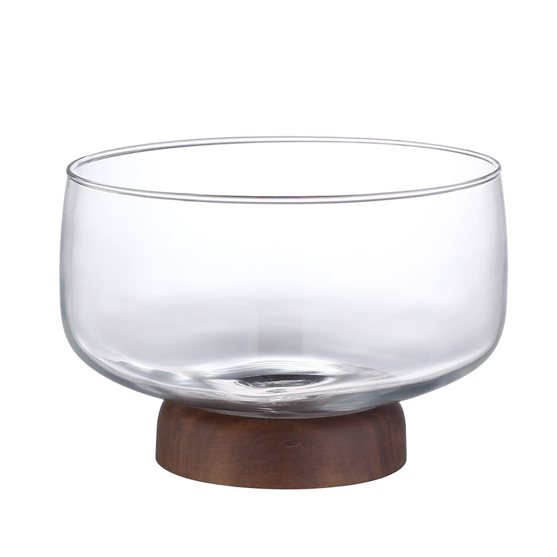 وعاء فواكه من الخشب والزجاج tableware view 5