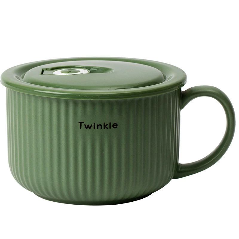 Керамическая миска для лапши с крышкой tableware view 5