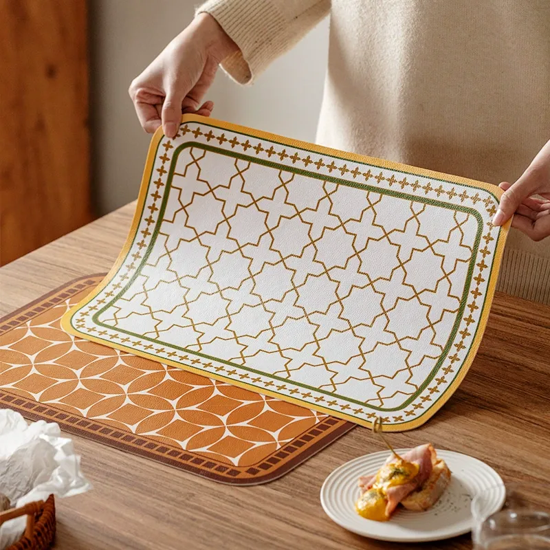 Leather Placemat tableware view 3