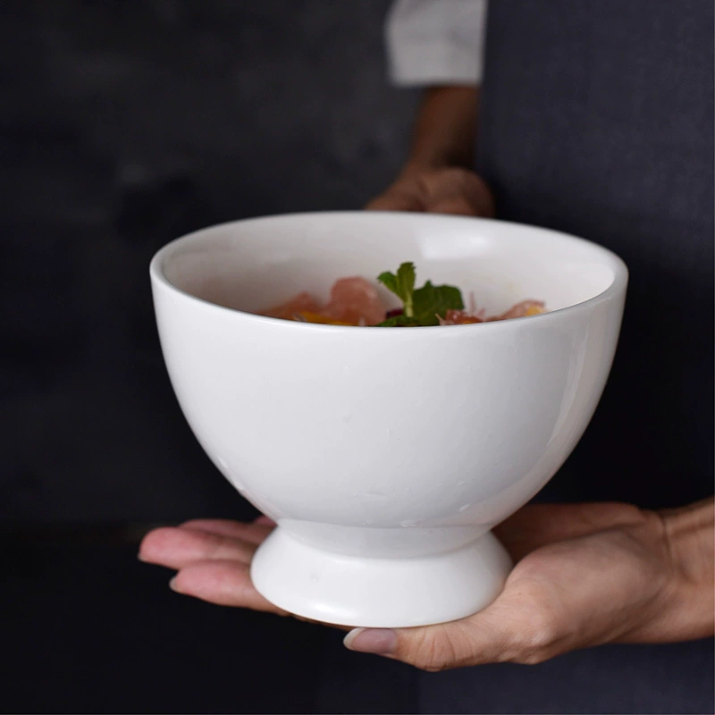 화이트 세라믹 하이풋 머그 tableware view 4