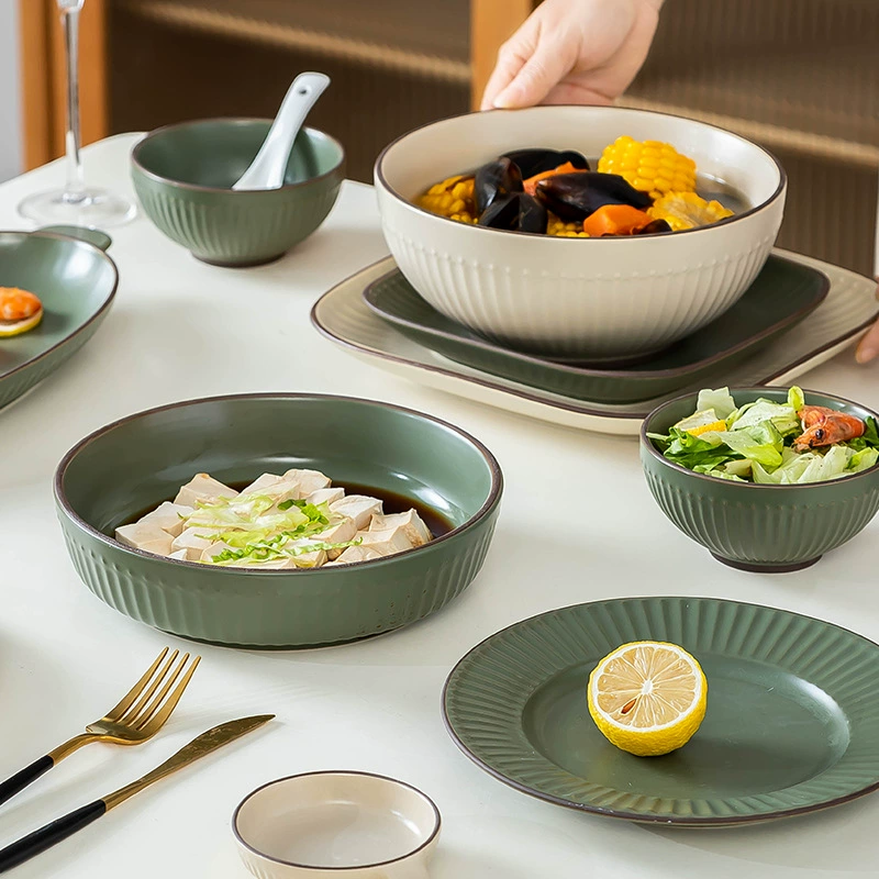 Matte Porcelain Dinnerware Set tableware view 4