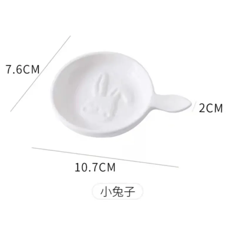 エンボス陶器取っ手付きソース皿 tableware view 6