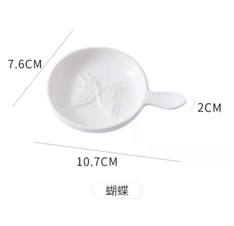 エンボス陶器取っ手付きソース皿 tableware view 8