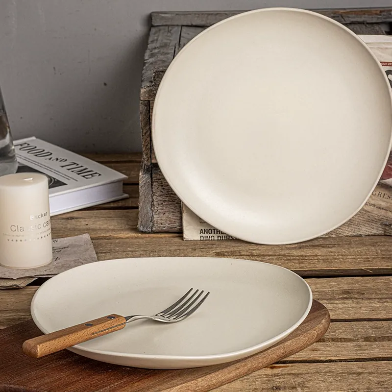 Vintage Irregular Ceramic Plate tableware view 2