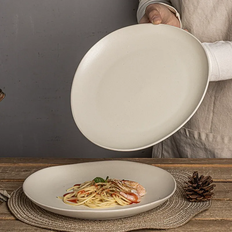 Vintage Irregular Ceramic Plate tableware view 3