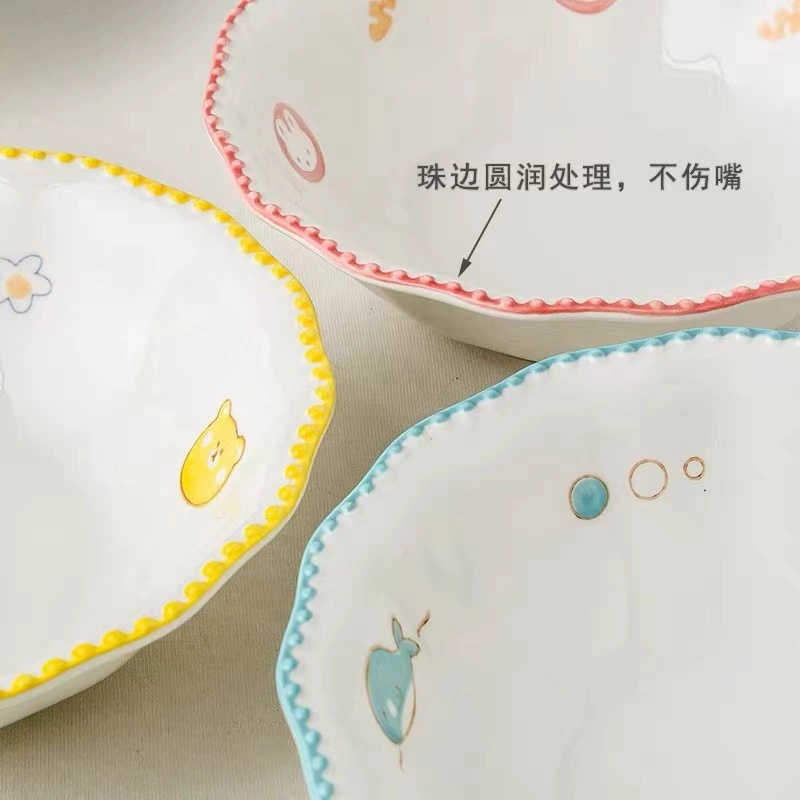 Embossed Ceramic Fruit Bowl tableware view 5
