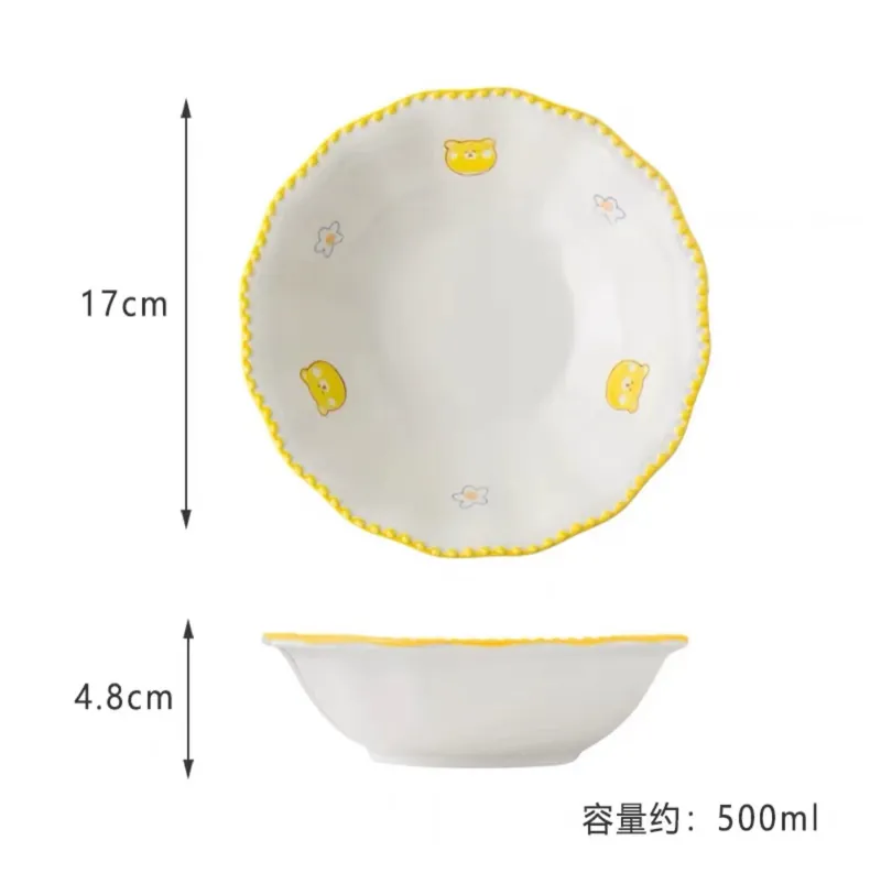 Embossed Ceramic Fruit Bowl tableware view 8