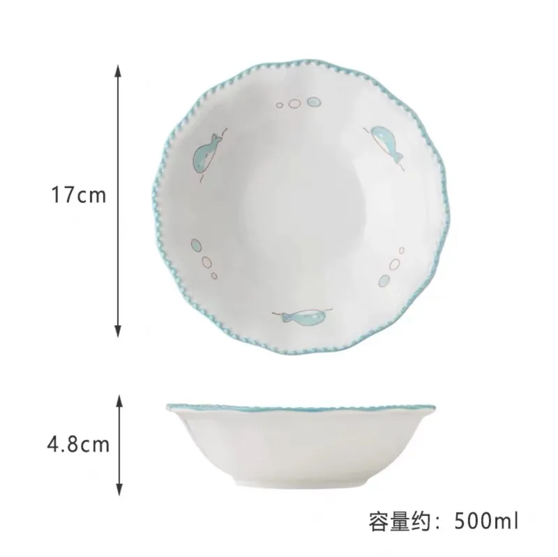 Embossed Ceramic Fruit Bowl tableware view 9