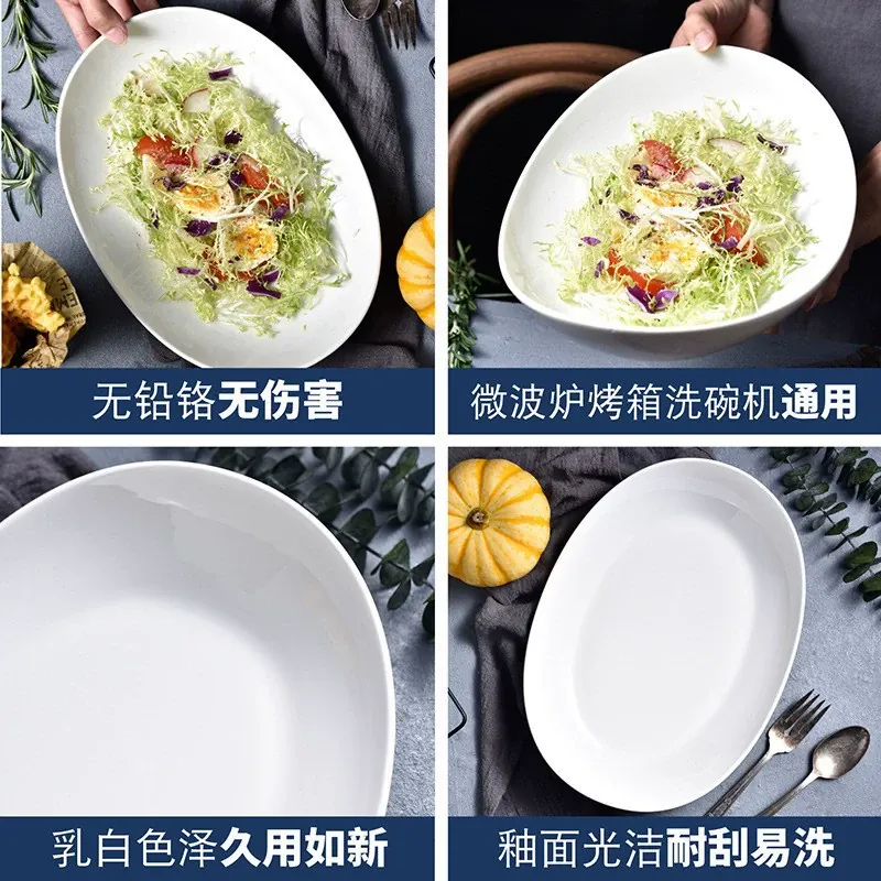 楕円形磁器盛り皿 tableware view 2