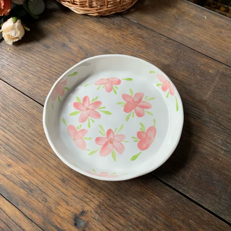 طقم أطباق سيراميك زهري فرنسي tableware view 4