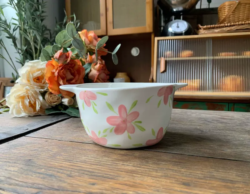 Hand-Painted Irregular Double Handle Bowl tableware view 4