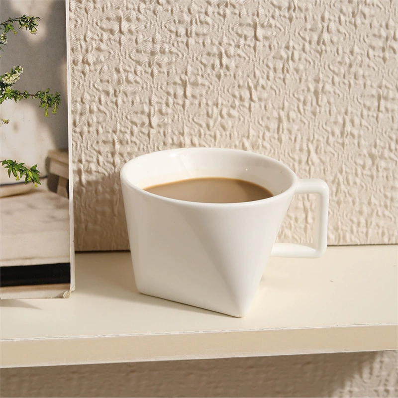 Triangle Ceramic Coffee Mug tableware view 2