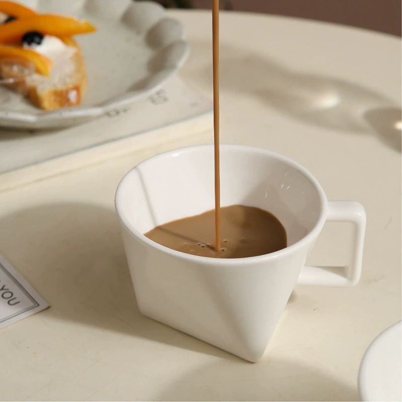 Triangle Ceramic Coffee Mug tableware view 3