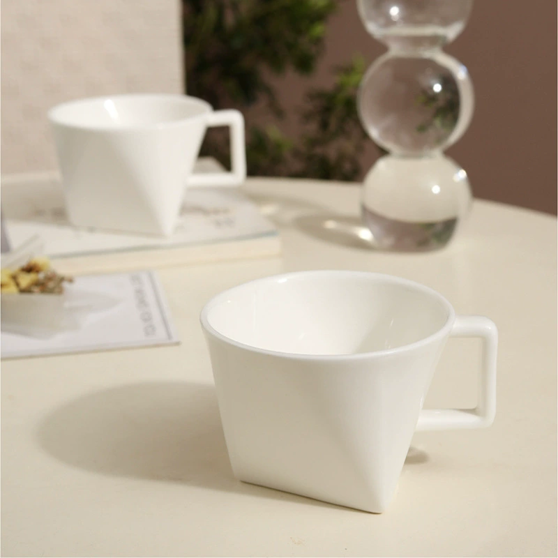 Triangle Ceramic Coffee Mug tableware view 4