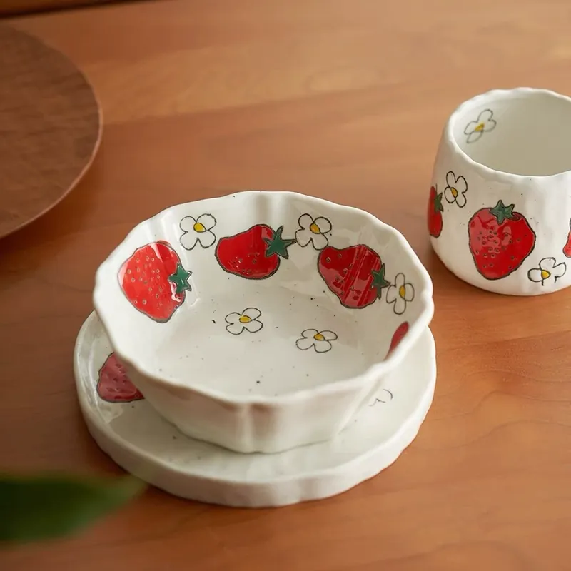 Пиала неправильной формы ручной росписи tableware view 2