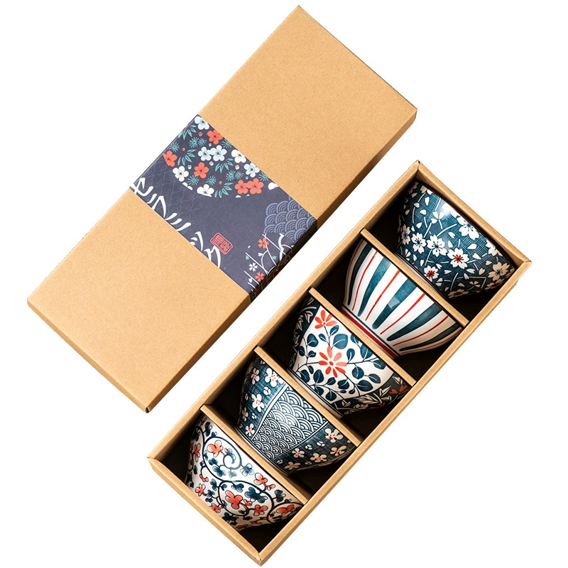 크라프트 상자에 담긴 도자기 식기 세트 tableware view 5
