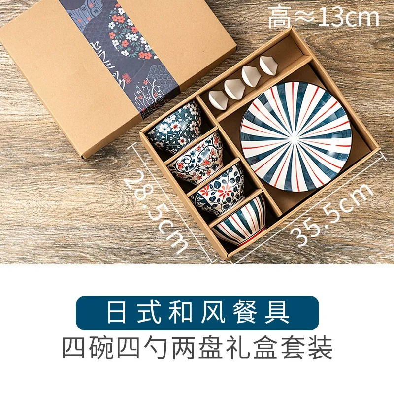크라프트 상자에 담긴 도자기 식기 세트 tableware view 10