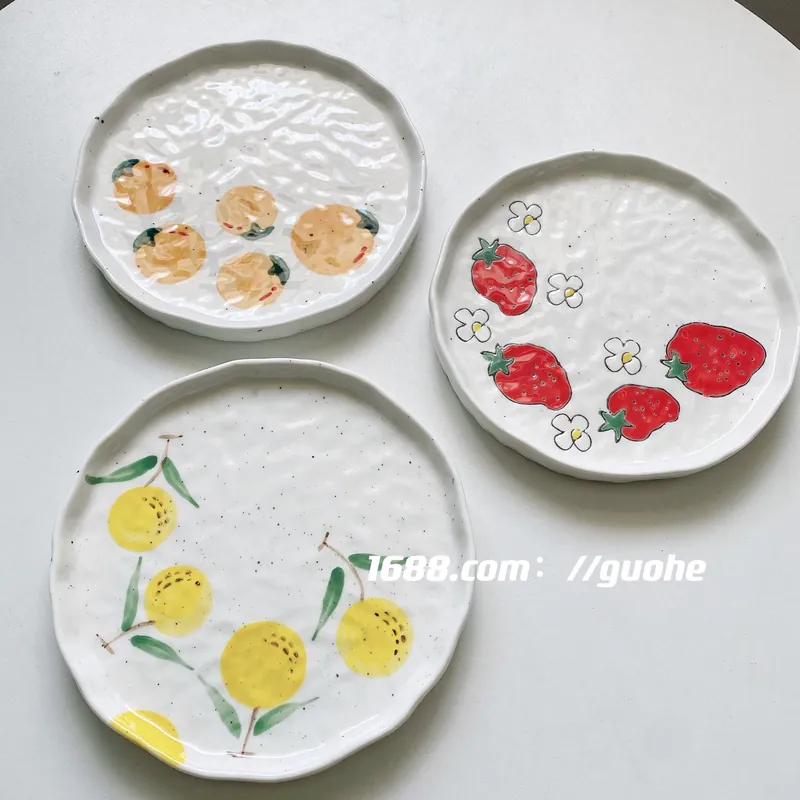 Hand-Painted Cartoon Plate