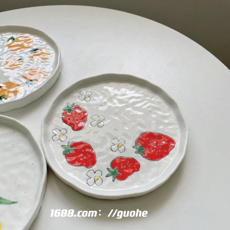 Мультяшная тарелка ручной росписи tableware view 3