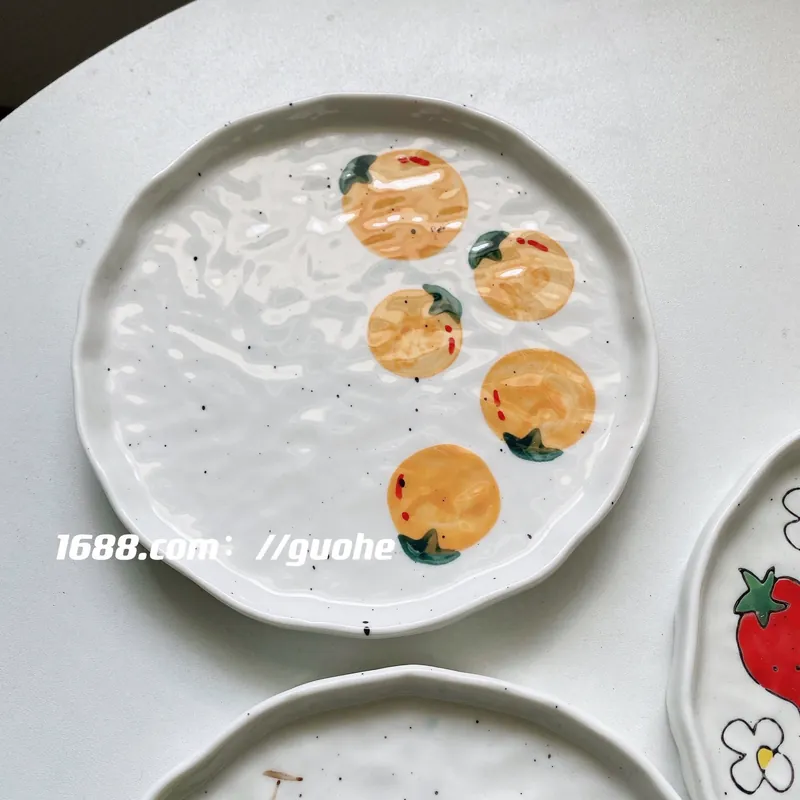 Мультяшная тарелка ручной росписи tableware view 4