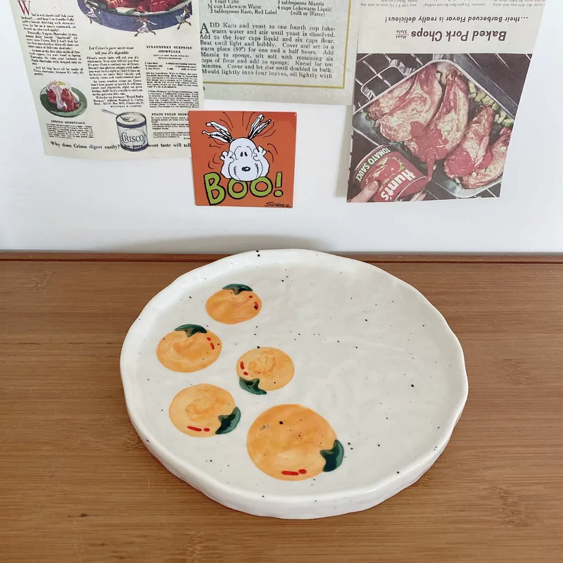 Мультяшная тарелка ручной росписи tableware view 6