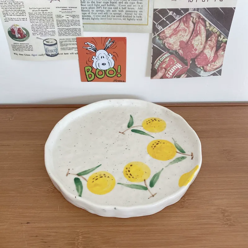 Мультяшная тарелка ручной росписи tableware view 7