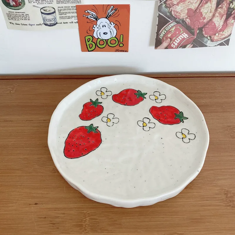 Мультяшная тарелка ручной росписи tableware view 8