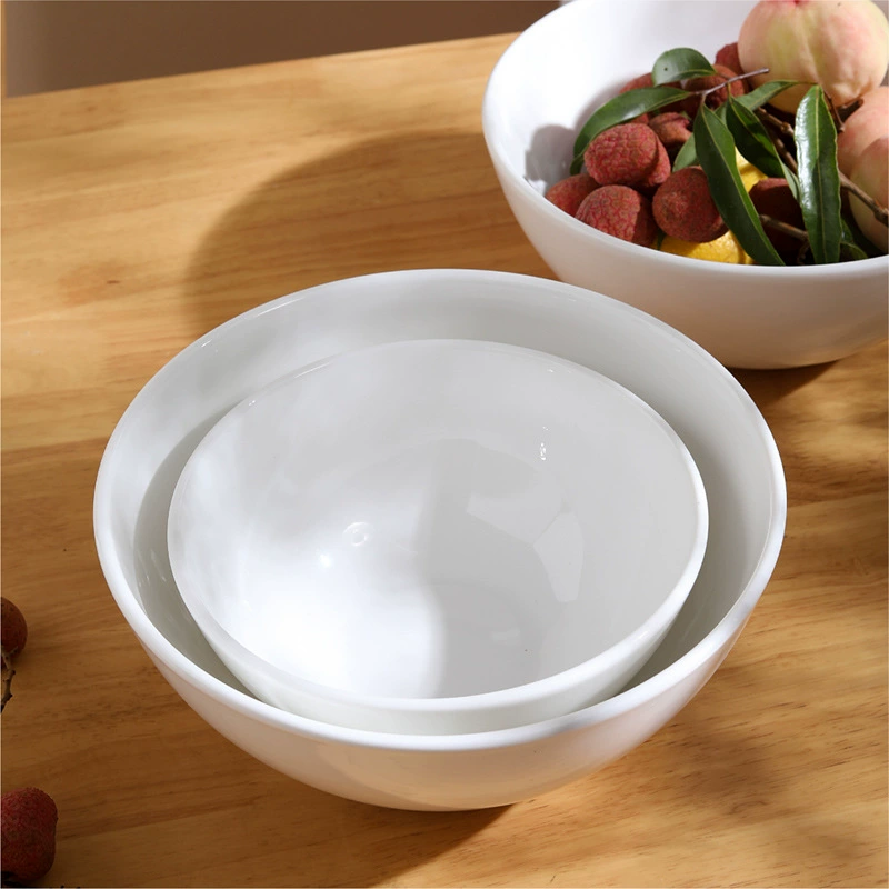 White Porcelain Soup Bowl tableware view 4