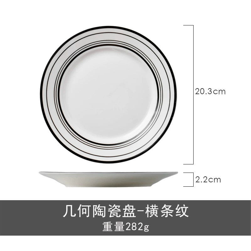 Prato de cerâmica estilo Hepburn tableware view 6