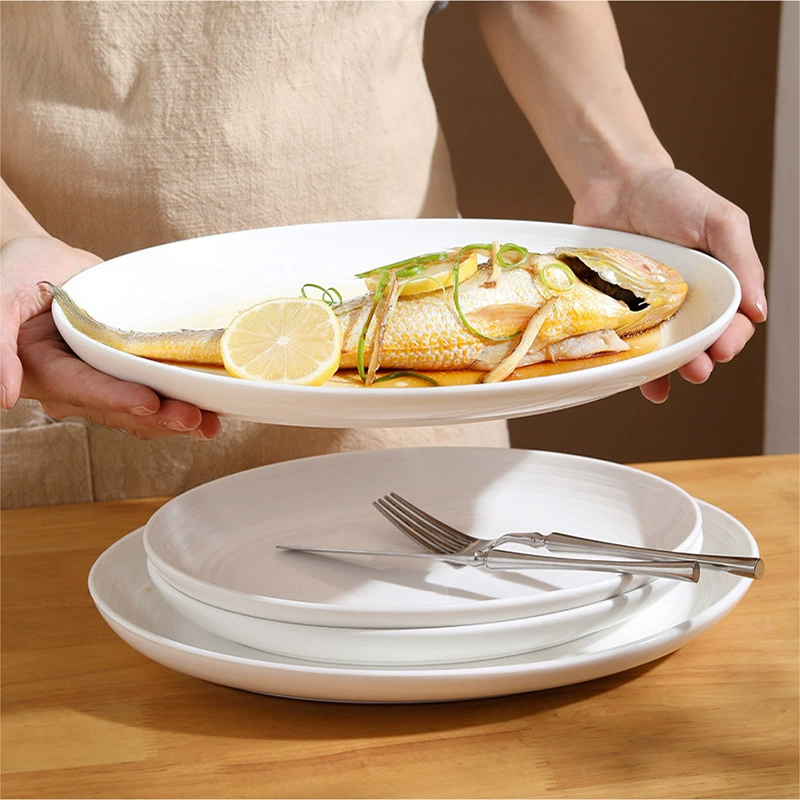 ストライプ楕円魚皿 tableware view 2