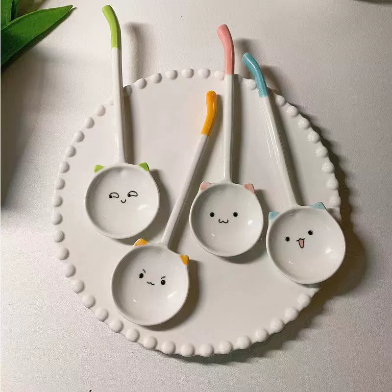 Cat Shaped Ceramic Spoon