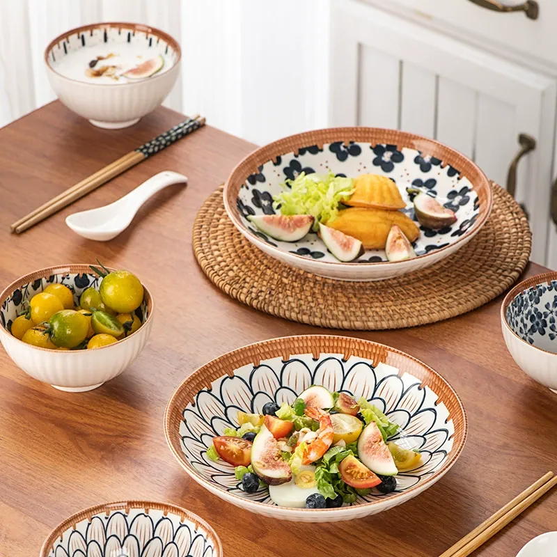 크라프트 상자에 담긴 크리에이티브 도자기 식기 세트 tableware view 2