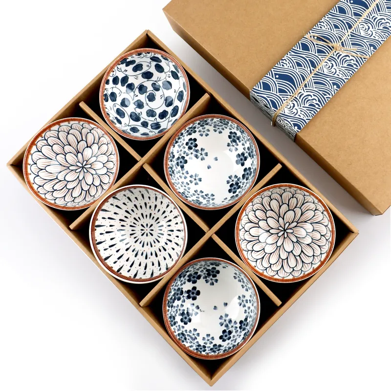 크라프트 상자에 담긴 크리에이티브 도자기 식기 세트 tableware view 8