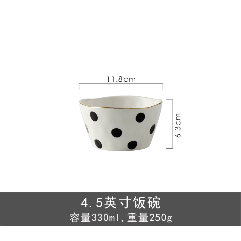 Polka Dot Ceramic Dinnerware Set tableware view 9