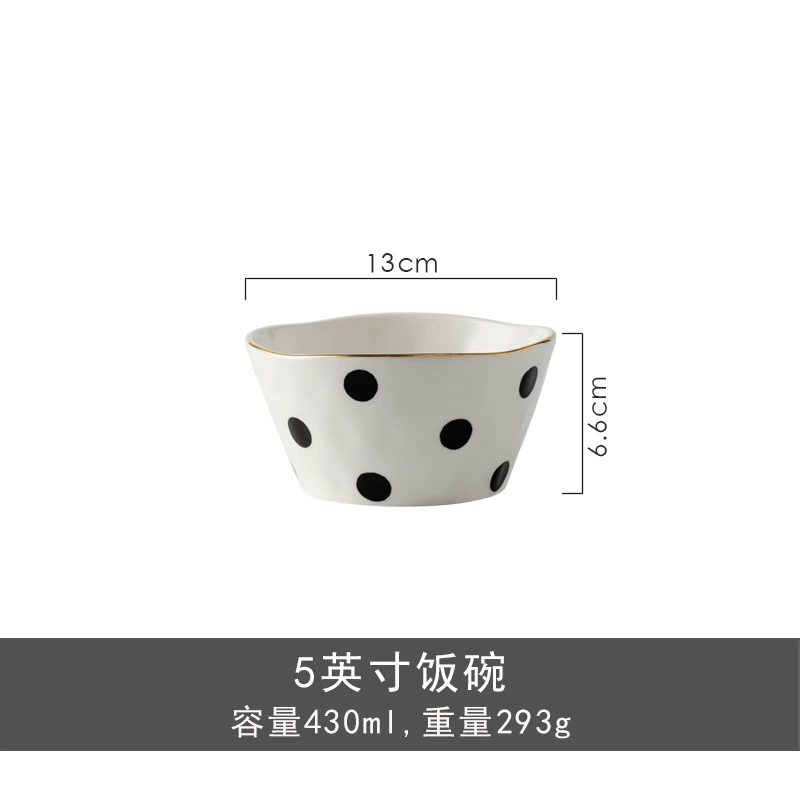 Polka Dot Ceramic Dinnerware Set tableware view 10